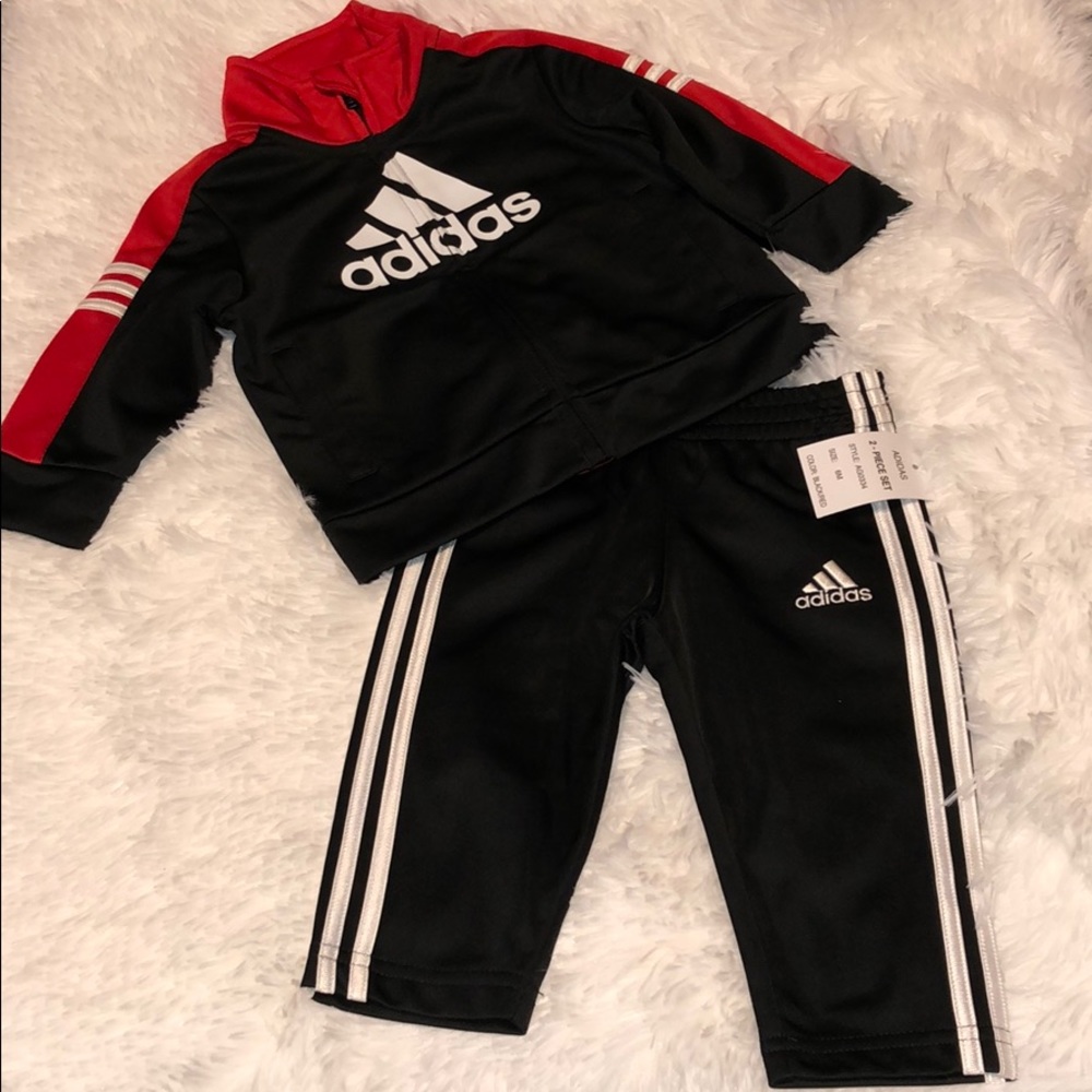 Adidas 2 PC Matching Jacket & Pants Size 6 Mos